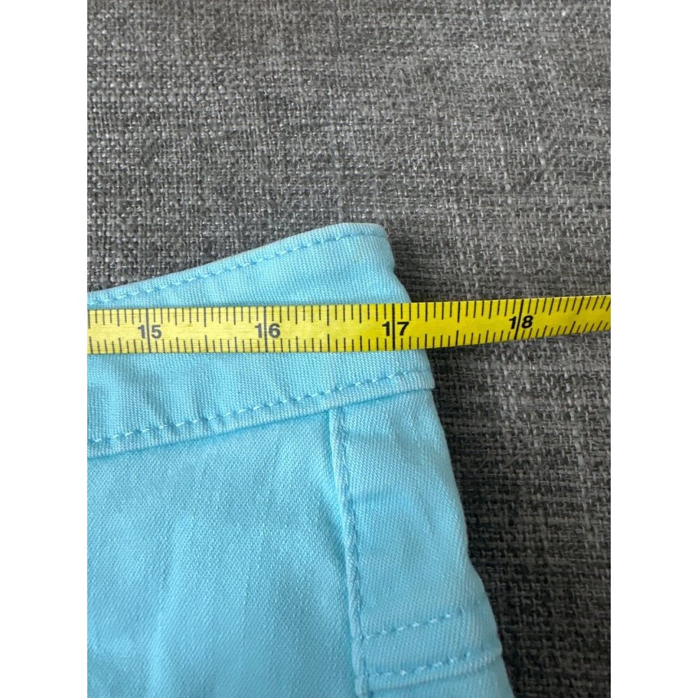 Riders By Lee Turquoise Blue Capri Lightweight Denim Womens 14 Stretch Cotton - Picture 5 of 6